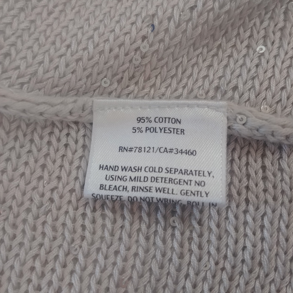 Eileen Fisher Sequin Open Front Cardigan - image 4